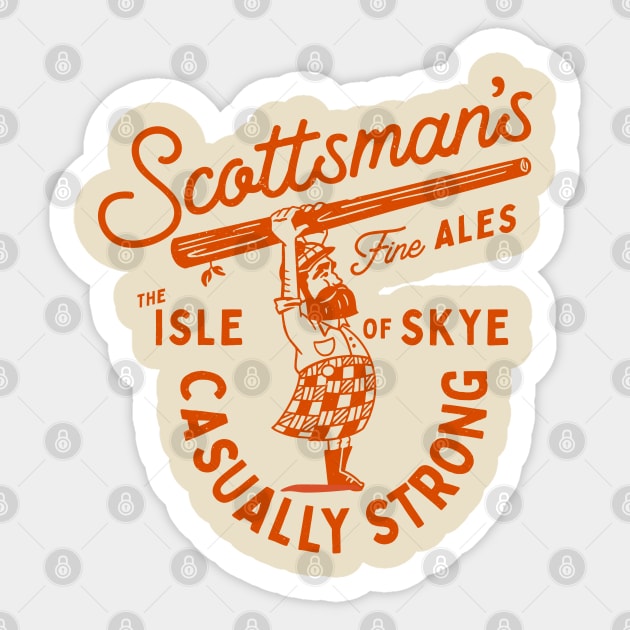 Scottsman's Fine Ales: Isle Of Skye, Scotland Sticker by The Whiskey Ginger